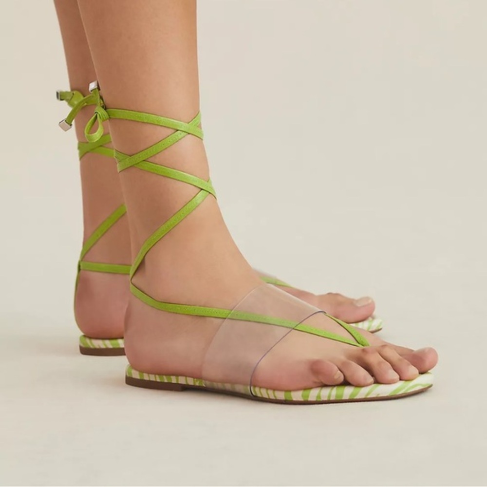 Anthropologie Transparent Zebra Sandals